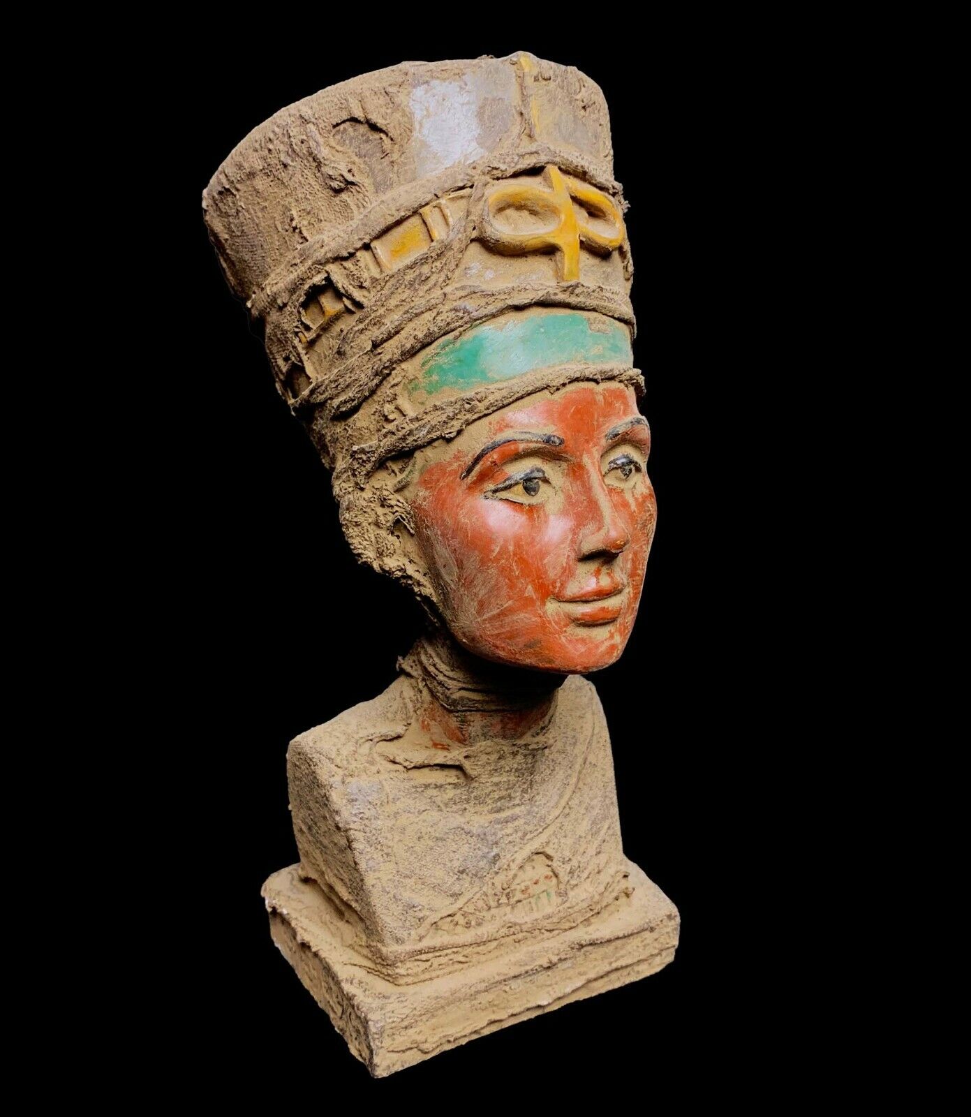 Unique Large Head of Queen NEFERTITI the Royal Spouse of Akhenaten