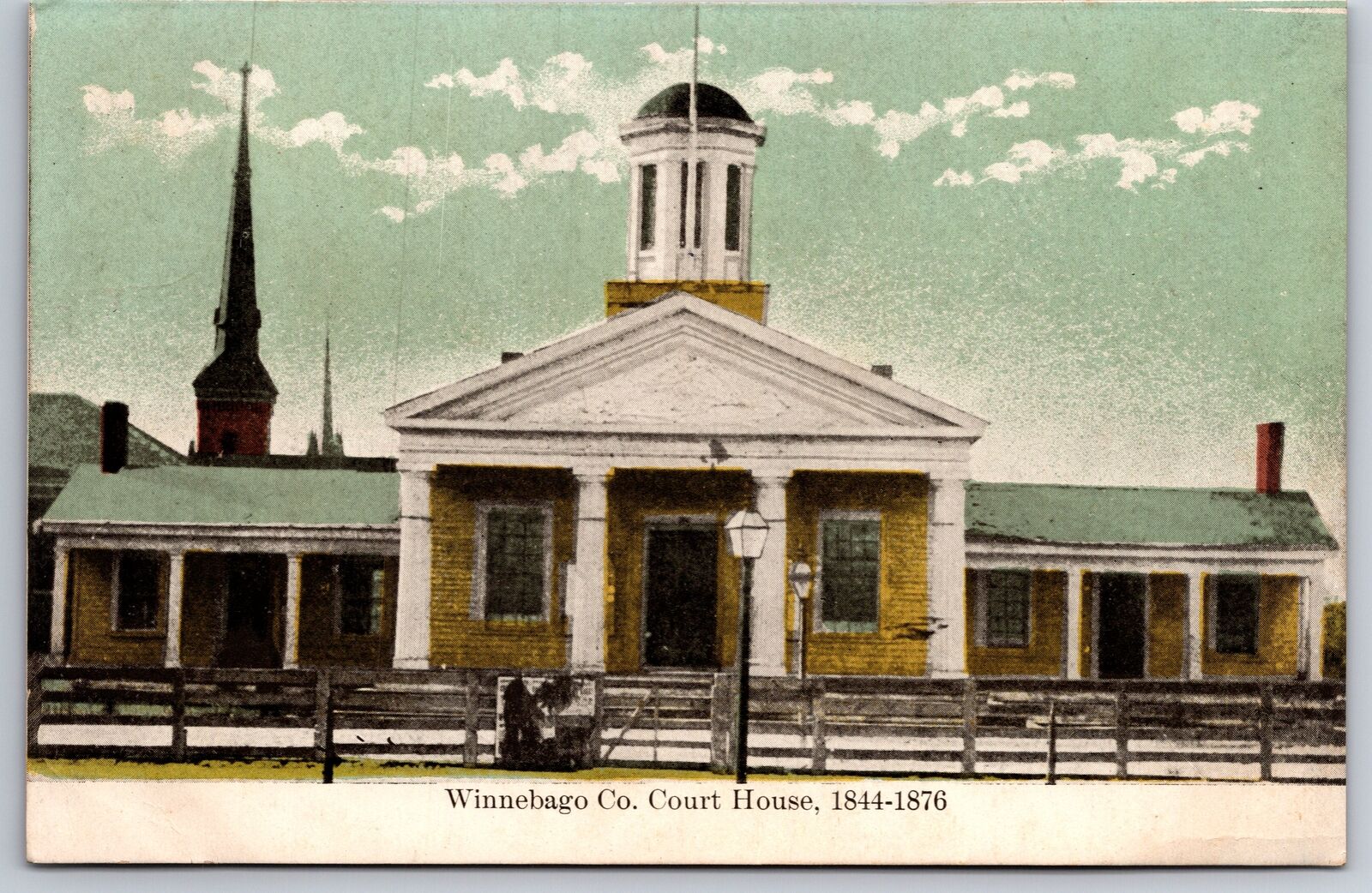 Rockford Illinois~Winnebago County Court House~DR Mead & Co Furnishers Adv~1910