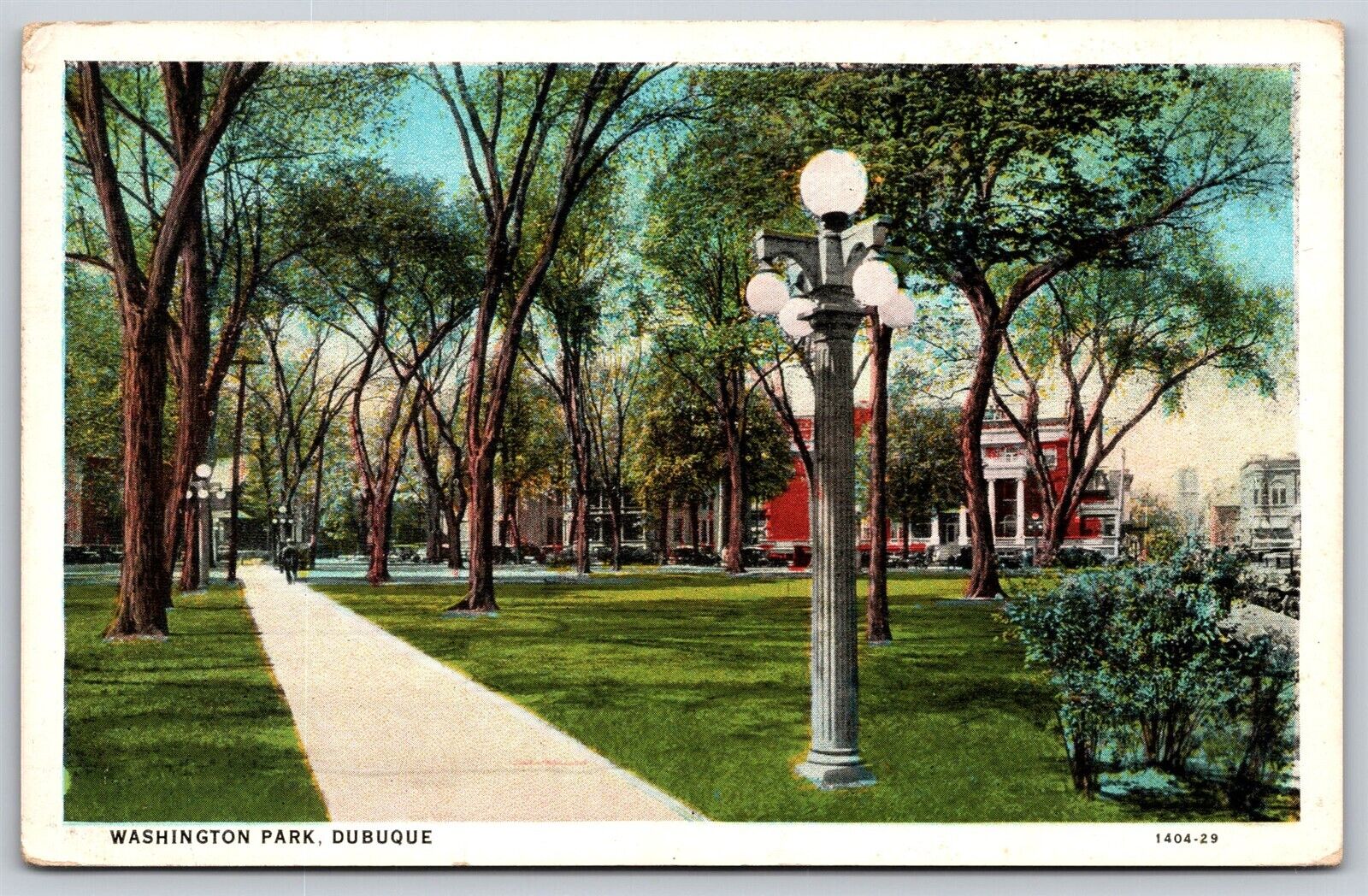 Postcard Washington Park, Dubuque, Iowa V106