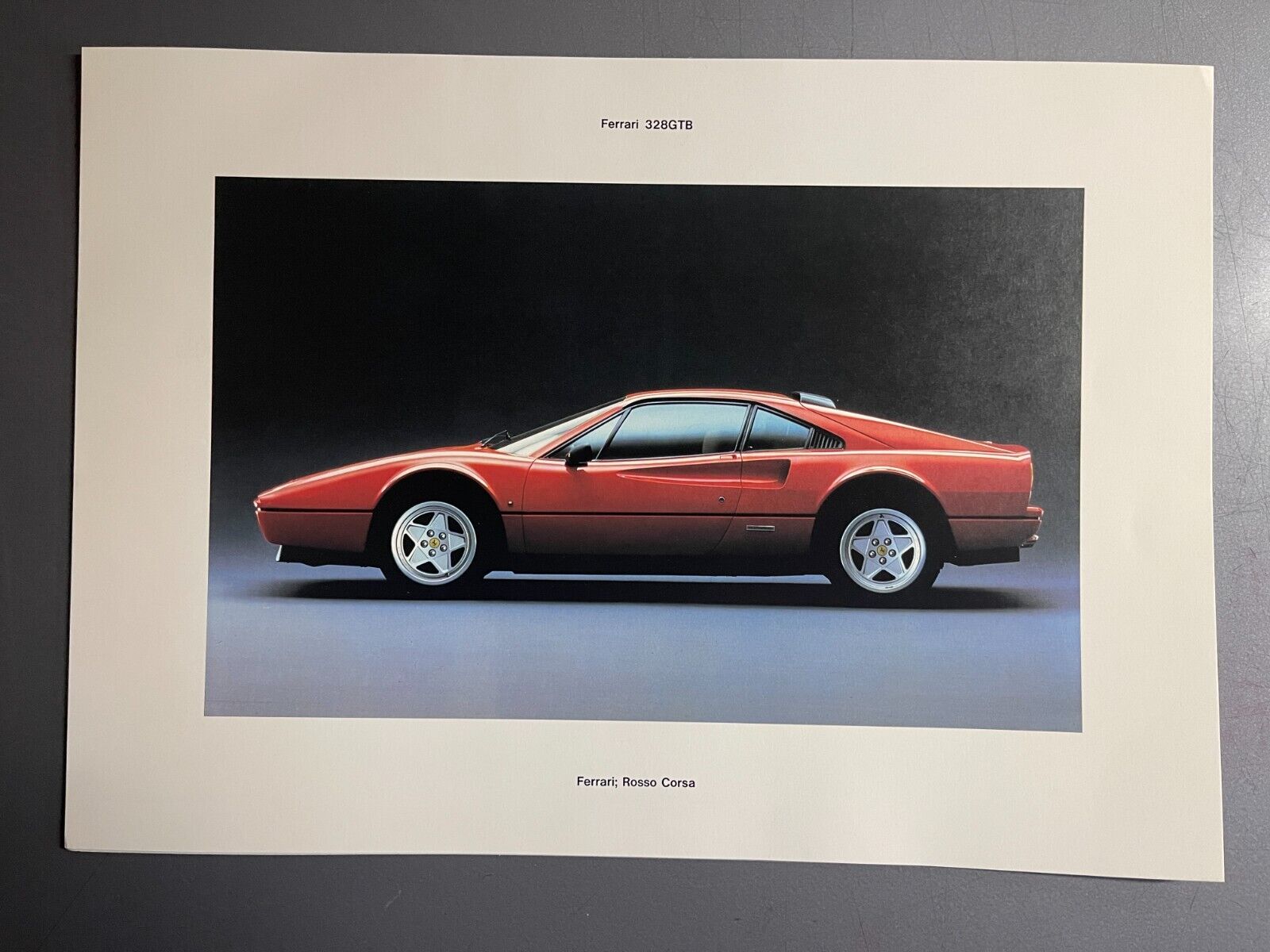 1985 - 1989 Original Ferrari 308  GTB Sheet, Brochure - RARE Awesome Frameable
