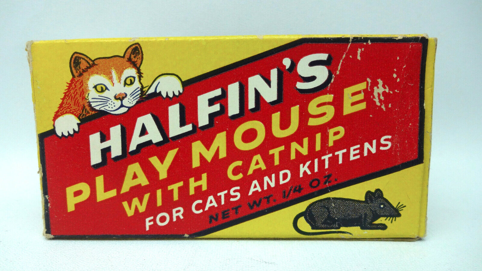 Vintage Halfin\'s Play Mouse with Catnip in Original Box National Pet Supply Co.