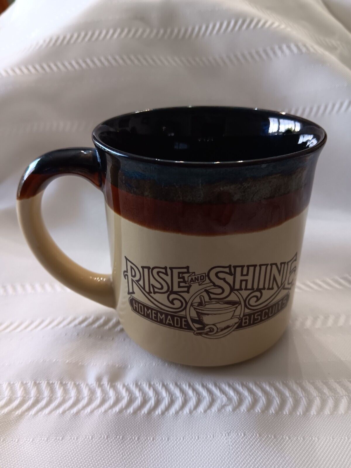 Vintage Hardee\'s Rise and Shine Homemade Biscuits Ceramic Coffee Mug Cup 1986