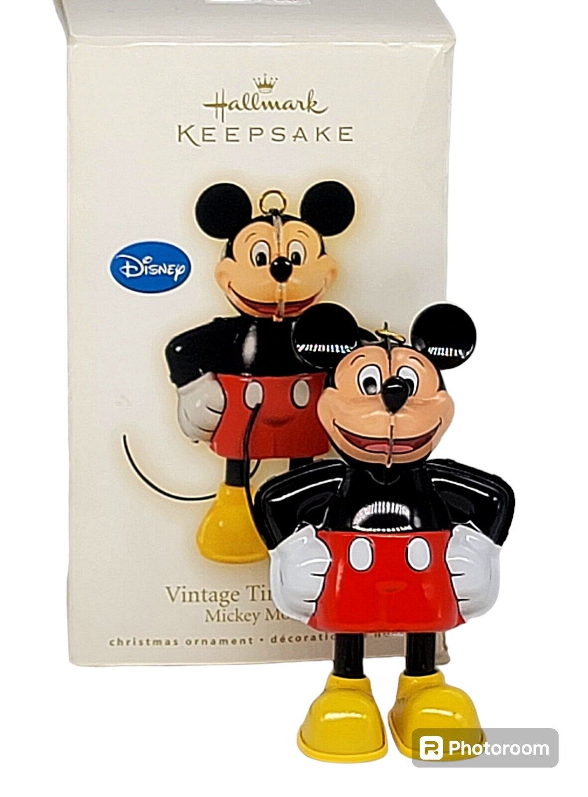 2009 Hallmark Keepsake Christmas Ornament Tin Mickey Mouse Disney Metal C174