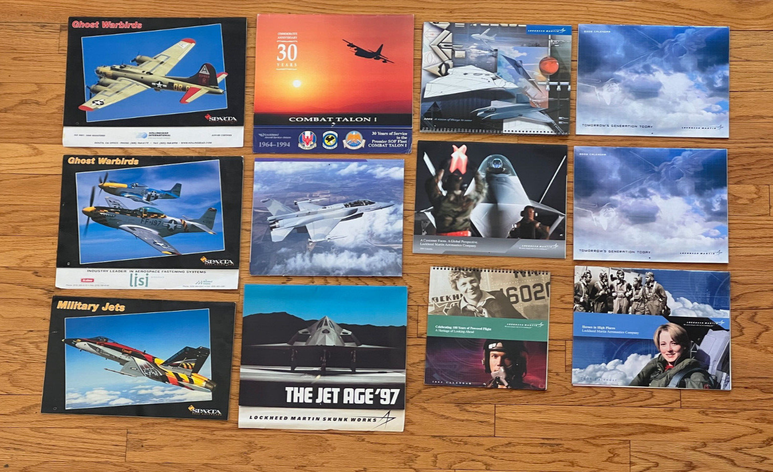 Lot 12 Vtg '80s '90s Lockheed Fighter Jet Aircraft Calendars Skunk Works Photos