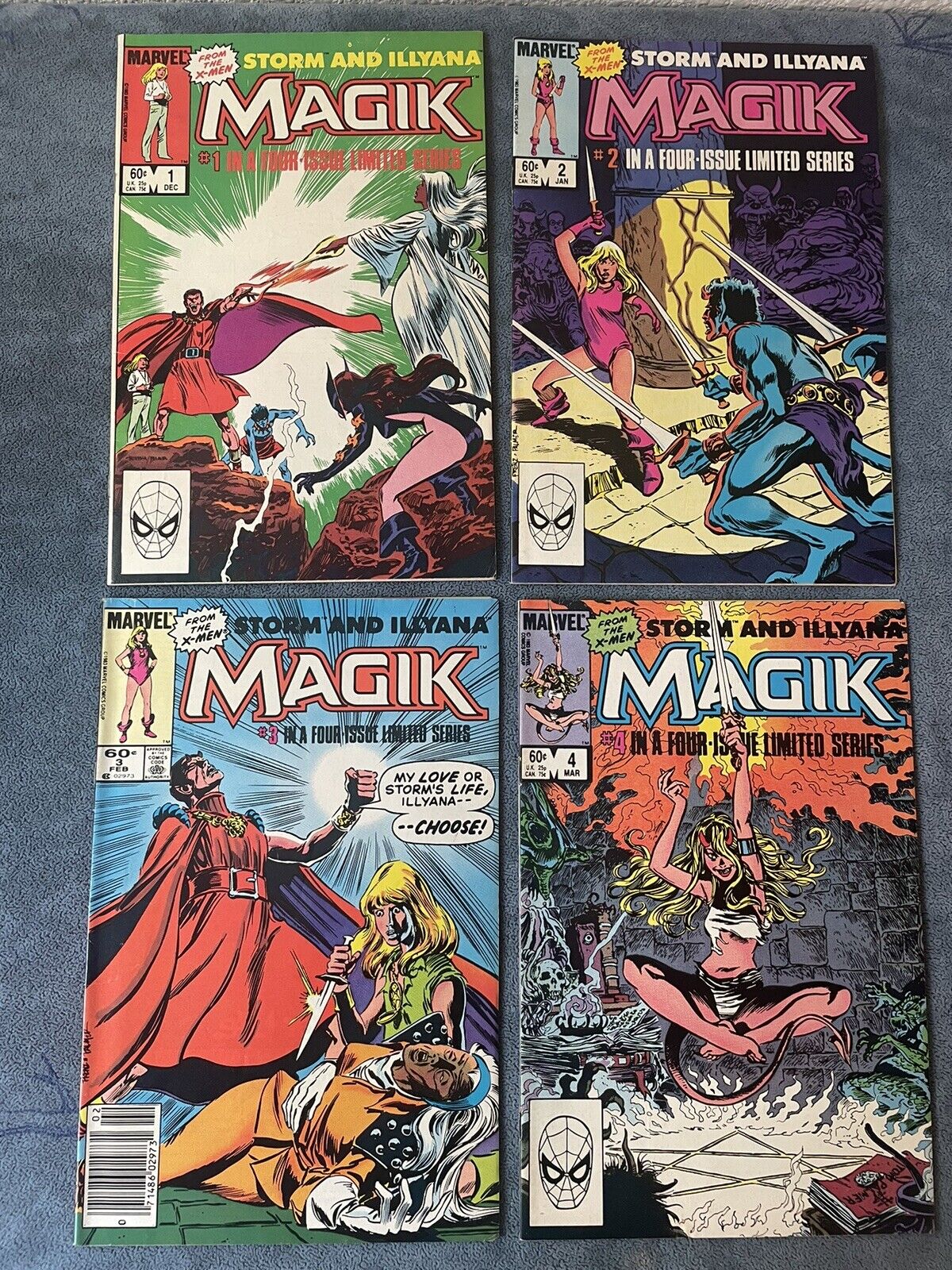 Magik #1-4 1983 Marvel Comic Book Complete Set Chris Claremont John Buscema VF