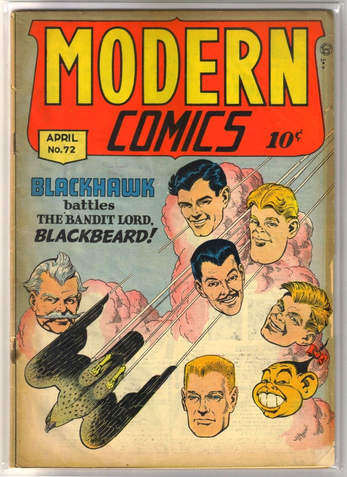 Modern Comics #72 BLACKHAWK vs Blackbeard Vintage Golden Age Comic Book ~ G