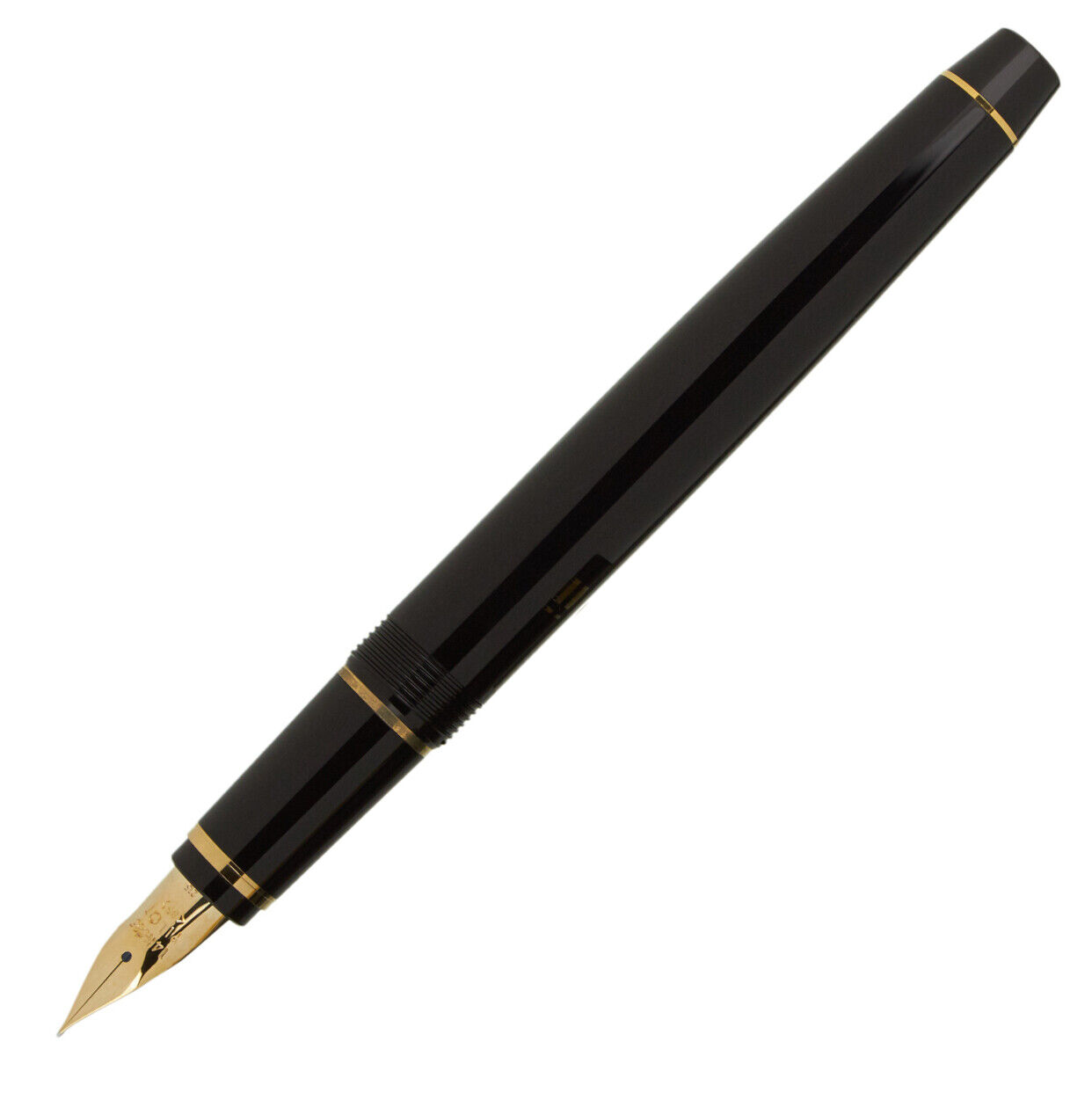 Pilot Falcon Fountain Pen in Black & Gold - Soft Flexible Fine Point NEW in box