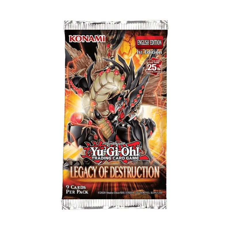 YuGiOh Legacy of Destruction Booster Pack of 9 Cards LEDE Sealed 1st Ed PREORDER