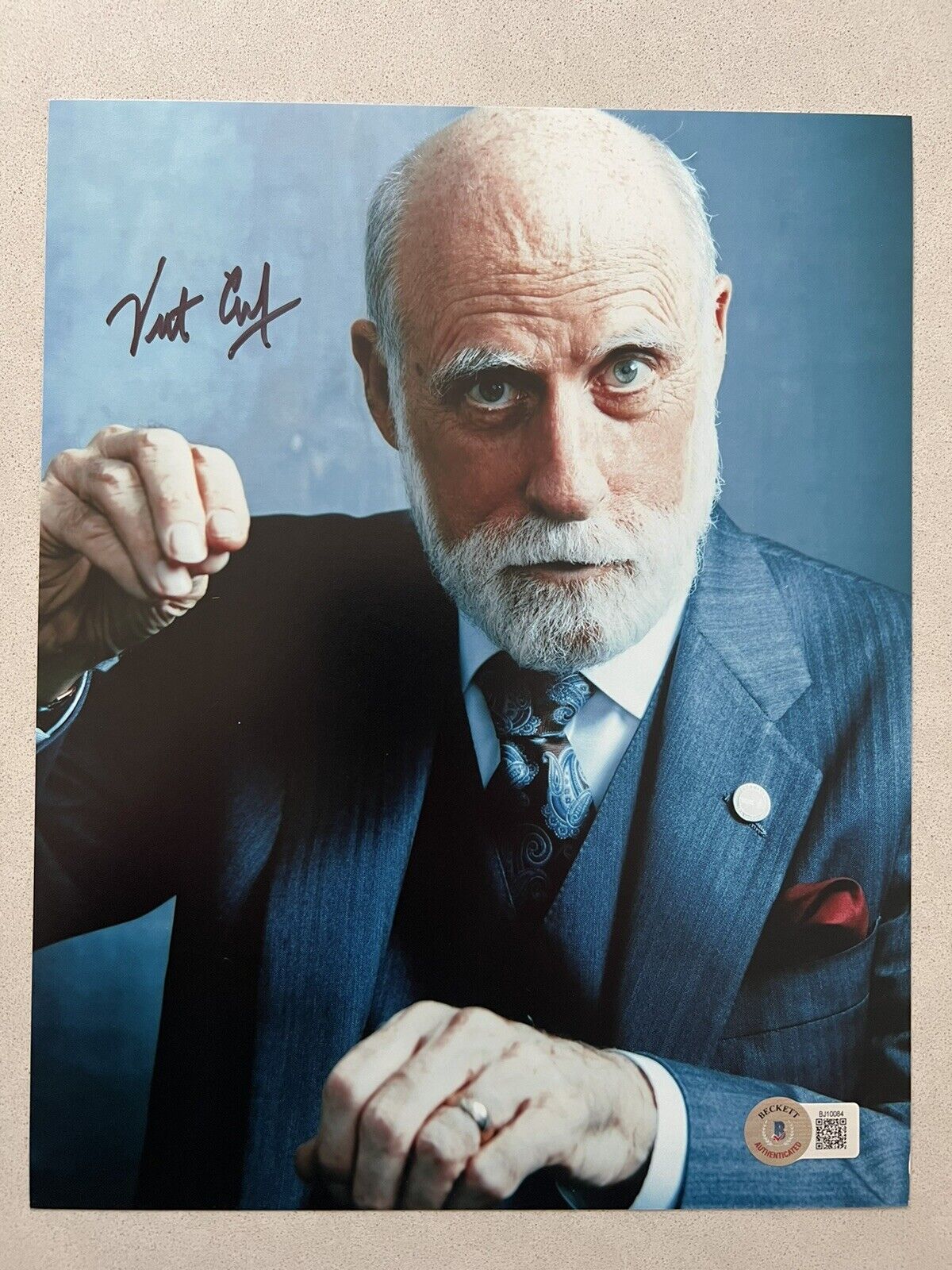 Vint Cerf autographed signed 8x10 photo Beckett BAS COA Creator Of The Internet