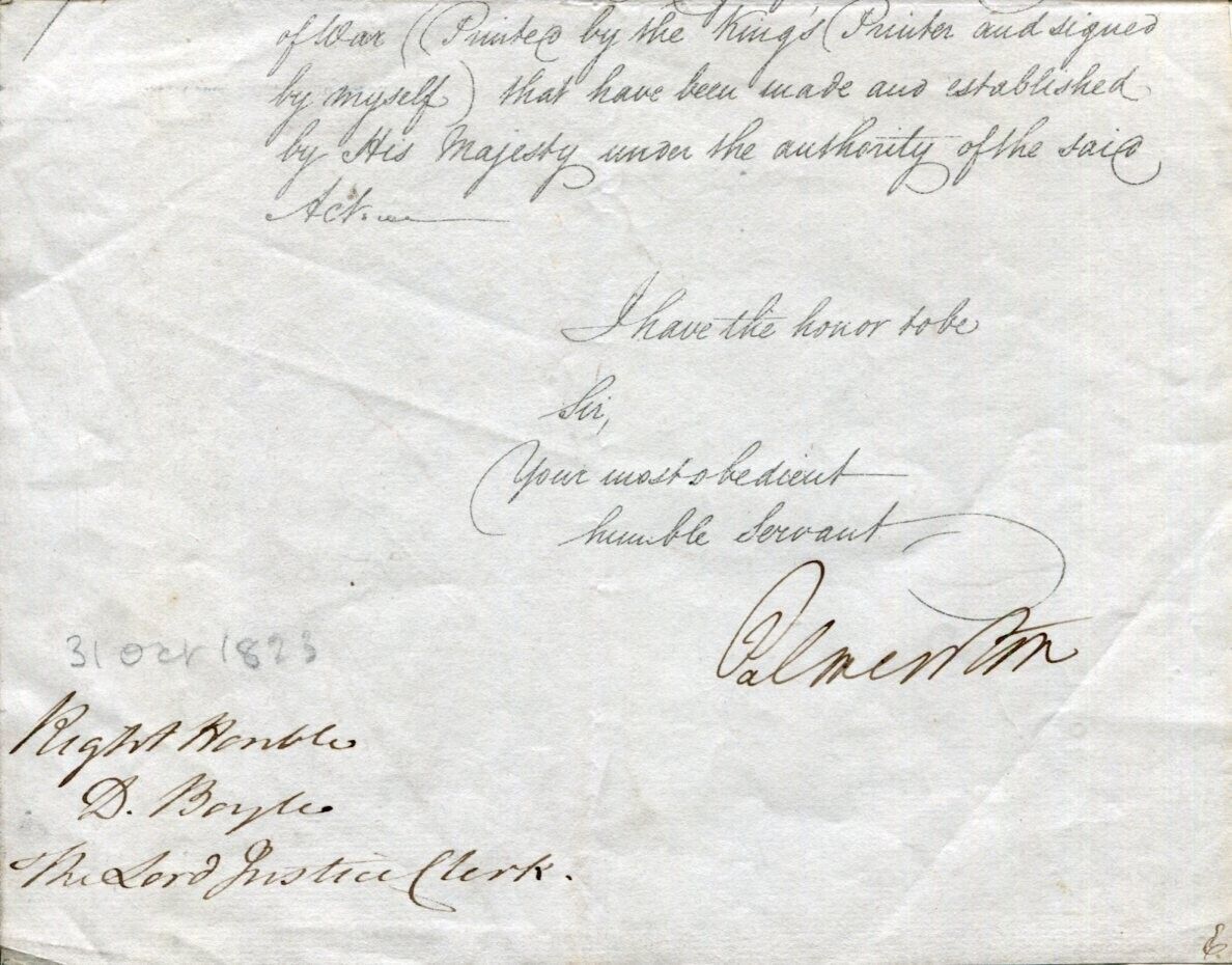 Henry John Temple Prime Minister United Kingdom  Lor Palmerston Signed Autograph