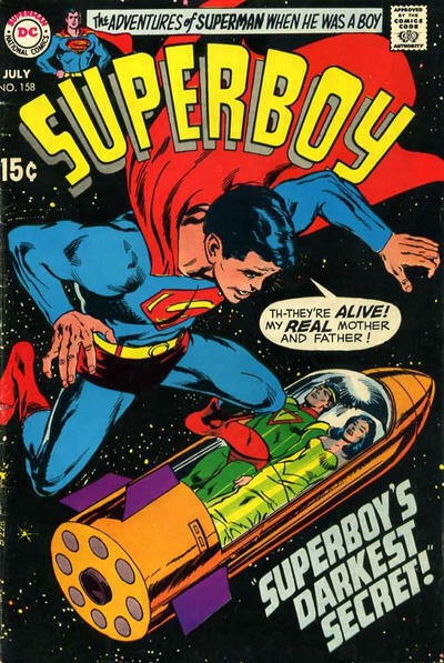 SUPERBOY #158 F, Neal Adams cover, DC Comics 1969 Stock image