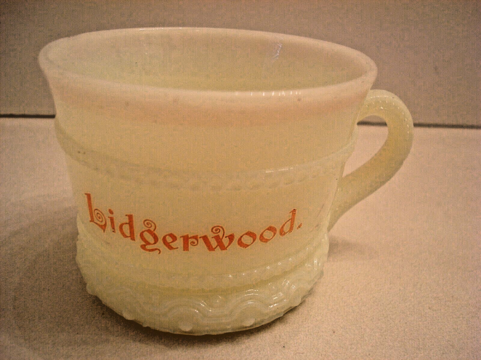 Very Old Antique Lidgerwood, North Dakota Souvenir Custard Glass small cup
