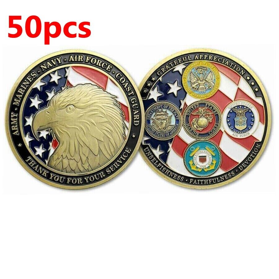 50pcs US Military Family Challenge Coin 