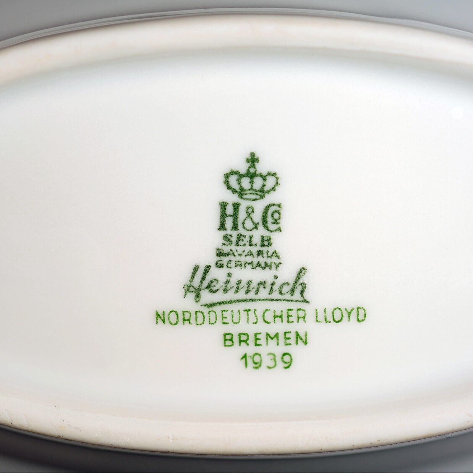 Norddeutscher Lloyd Bremen, china bowl, bottom marked Bremen 1939 - Near Mint
