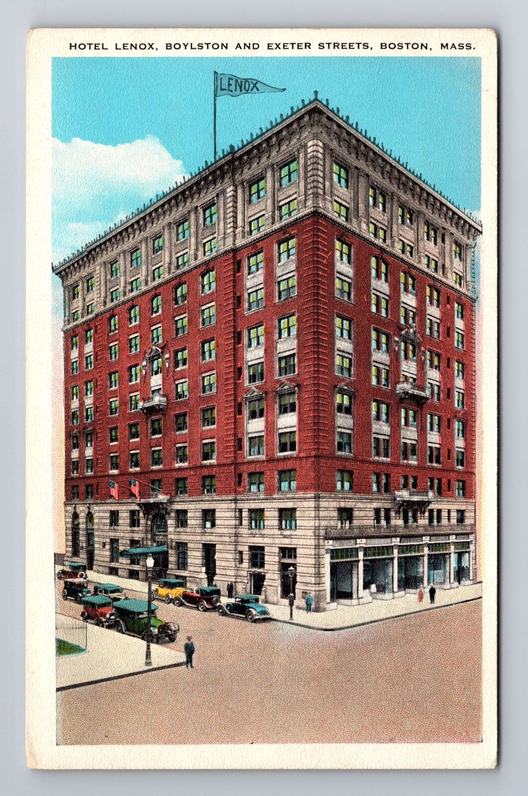 Boston, MA-Massachusetts, Hotel Lenox Exeter Street Antique , Vintage Postcard