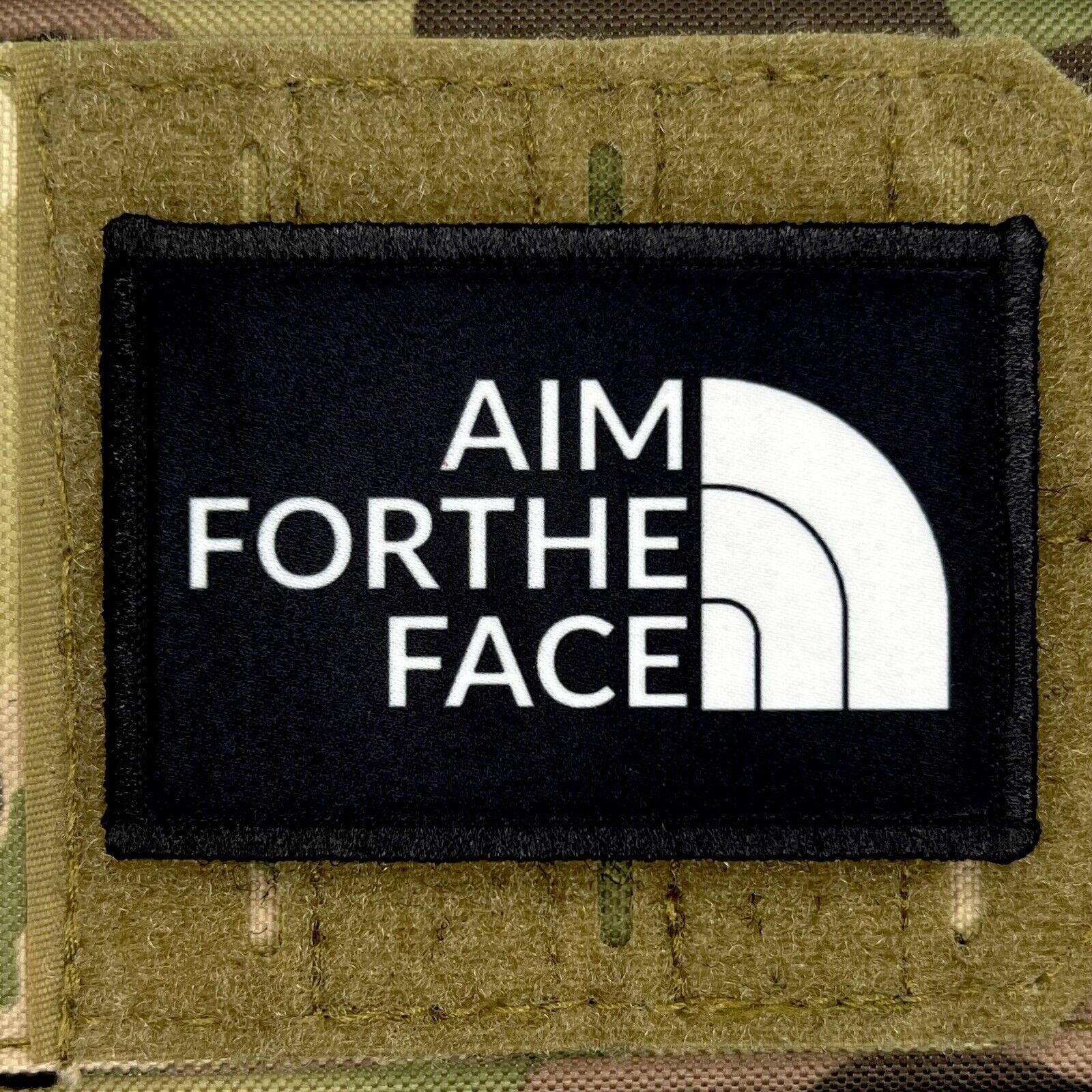 Aim For The Face Gun Control Patch / Military Badge Tactical Hook & Loop 426
