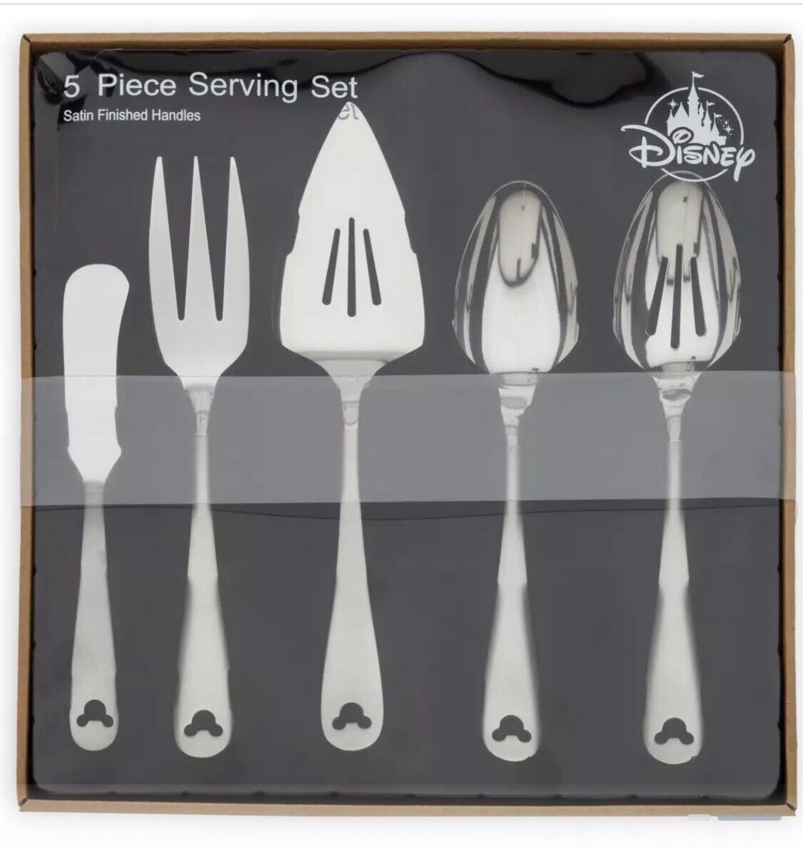 Disney Mickey Mouse Icon 5 Piece Serving Set Satin Finished Handles