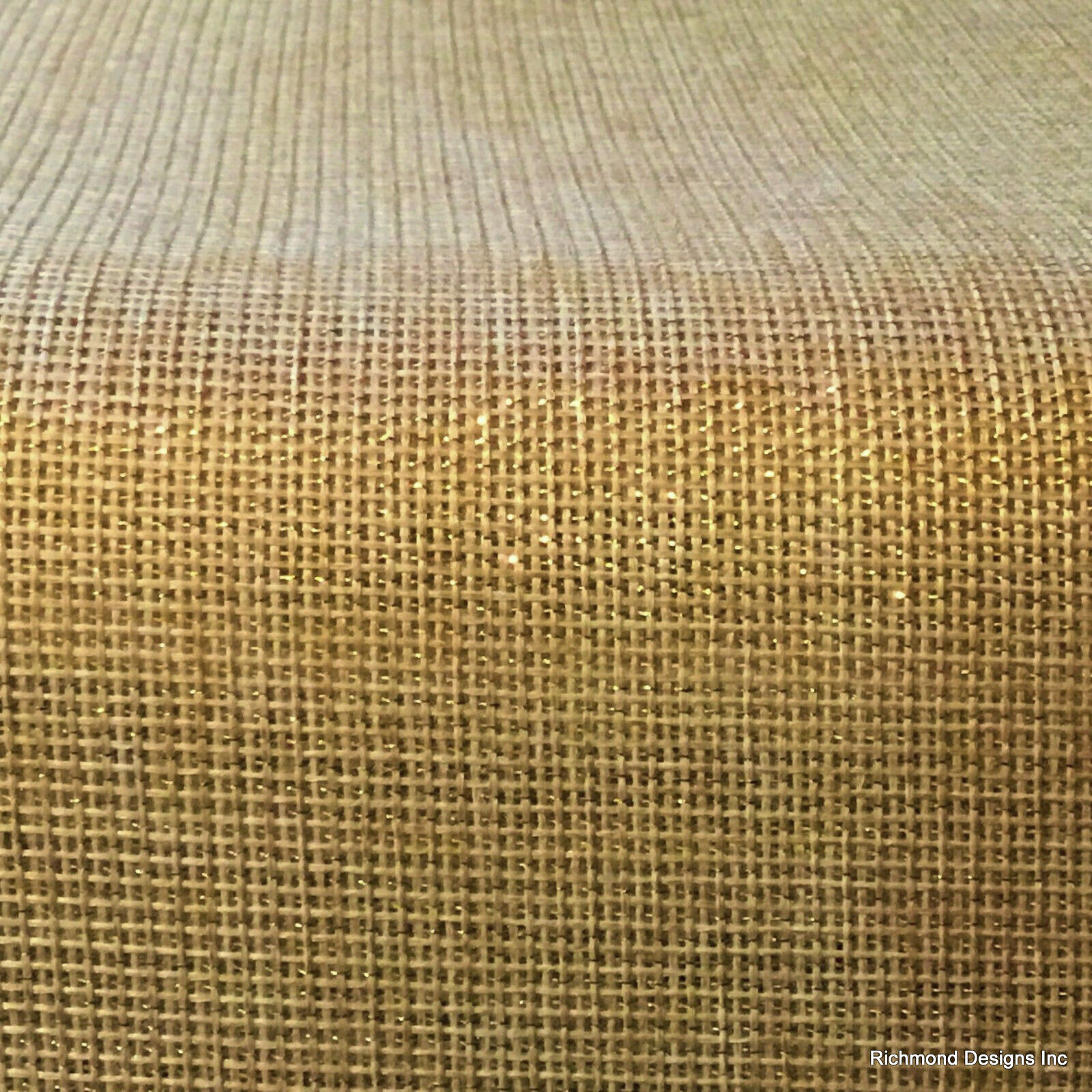 Antique Radio Grille/Speaker cloth, Gold Lurex, 2 for 1 , shipped uncut, 25”x50”
