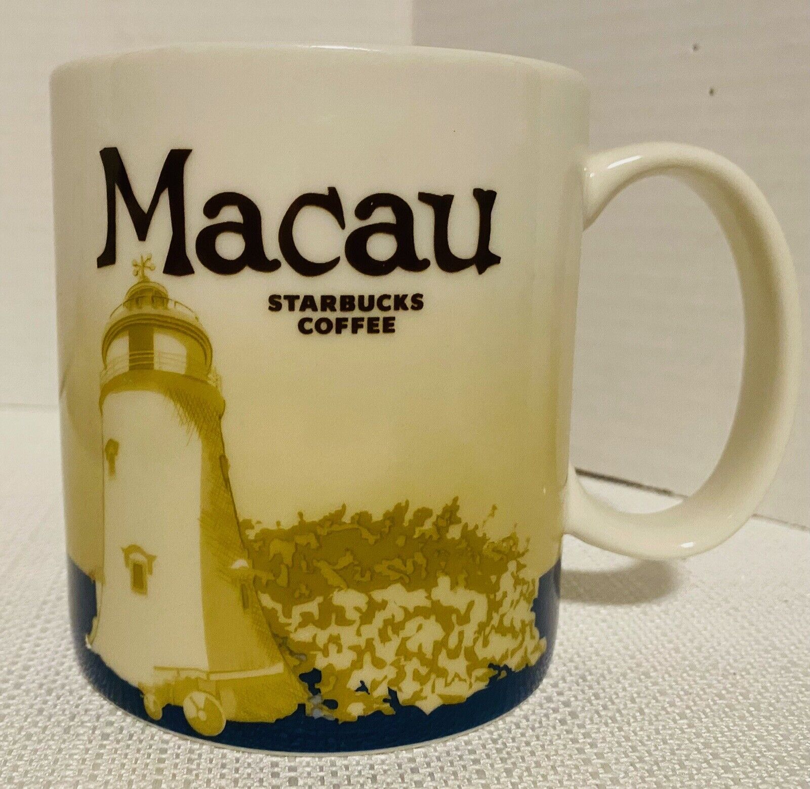 Starbucks 2012 Macau Lighthouse Collectible Coffee Mug 14 Oz