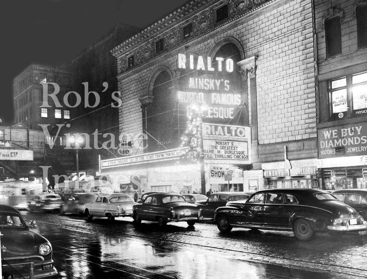 Chicago Vintage photo Rialto Theater Minsky\'s Burlesque Vaudeville Show1950s   