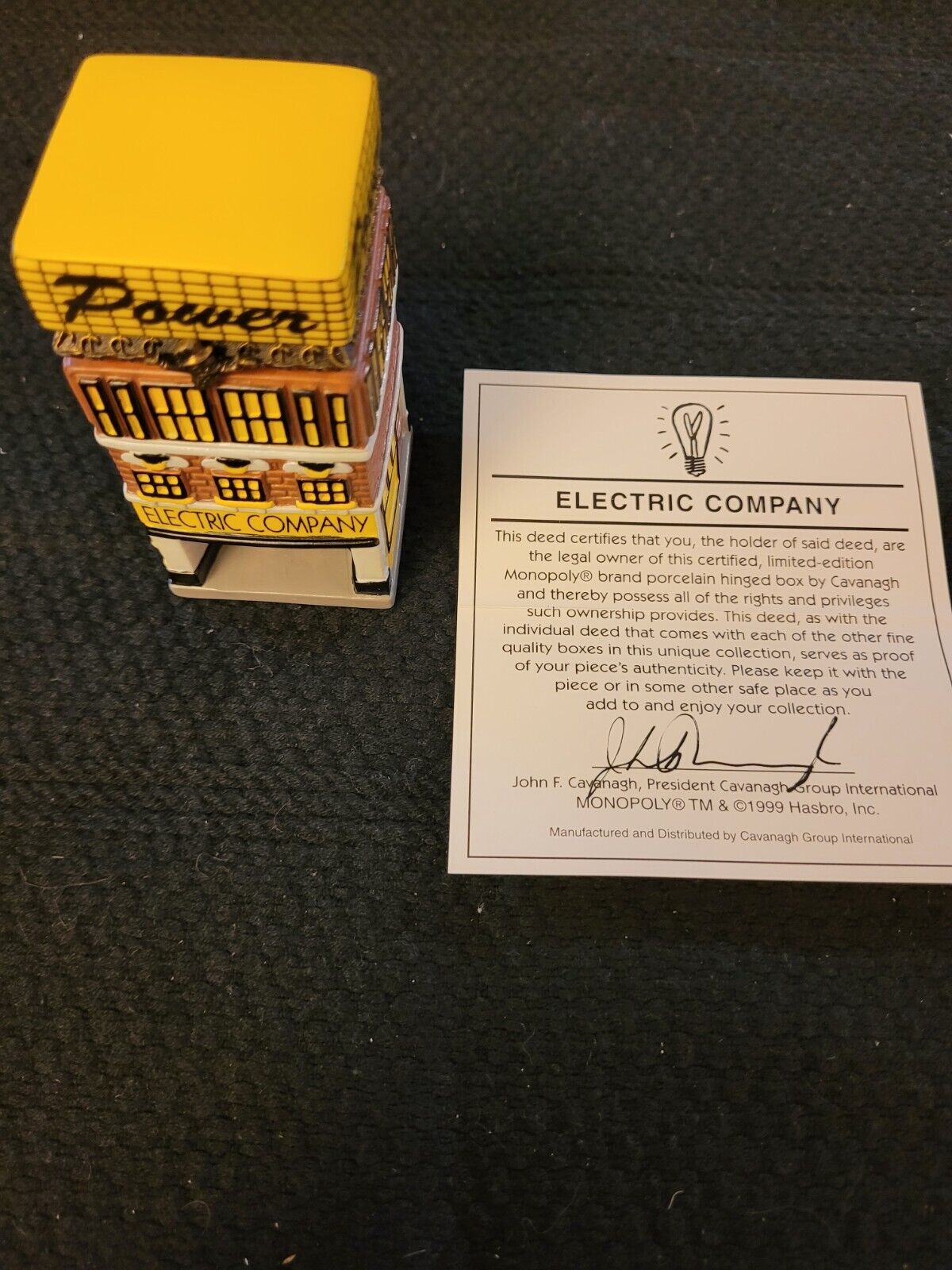 Monopoly Electric Company 1999 Hasbro Trinket Box J5