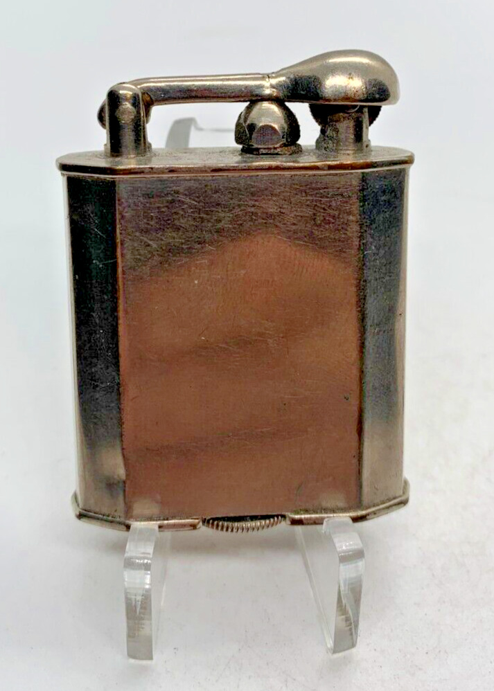 MEB Lift Arm Lighter. Brass. 6 sided. Unlit. USA 1940s.  Unique. Lot Y785