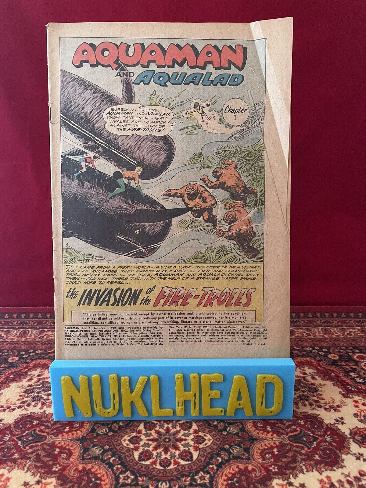 Aquaman #1 DC 1962 1st App. Quisp and Aqualad Plus The Fire Trolls Coverless
