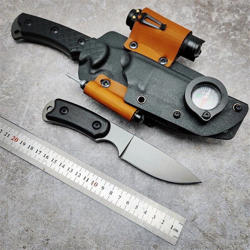 Multifunctional Knife Fixed Blade Hunting Survival Tactical Compass Flashlight S