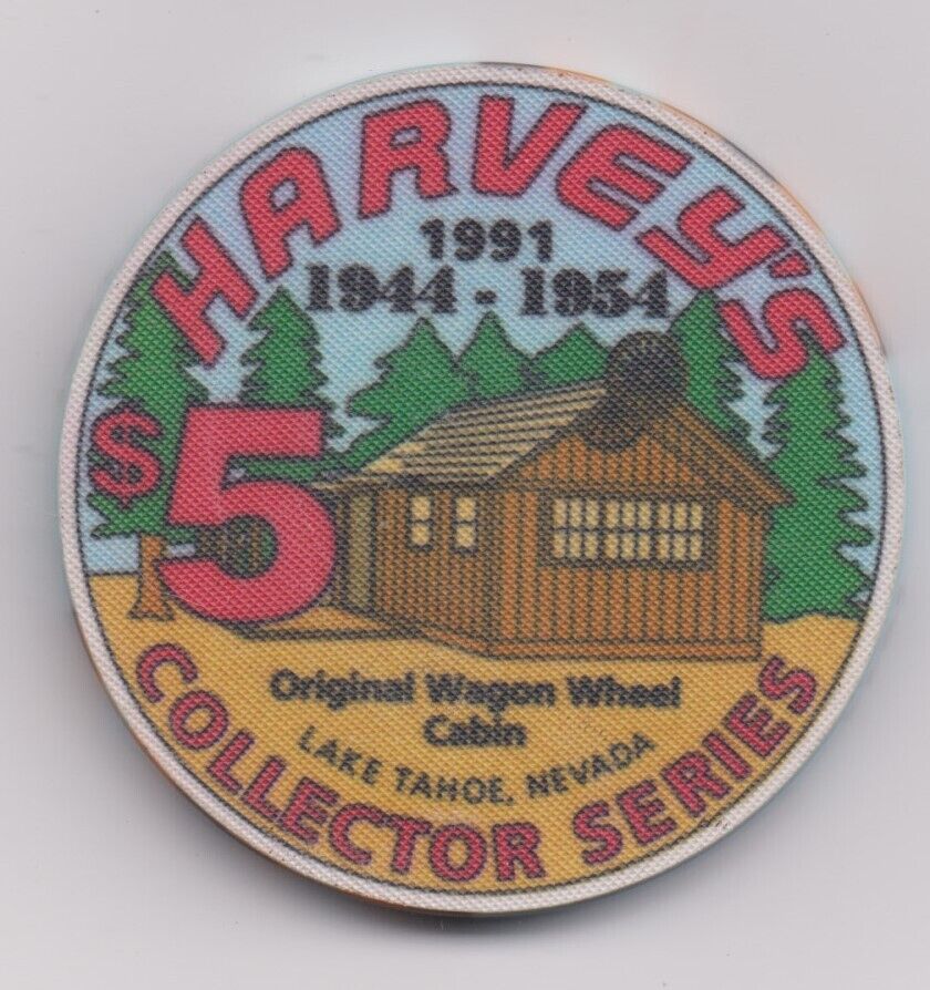$5 Harvey\'s (Wagon Wheel) 1991 Collector Series Chip