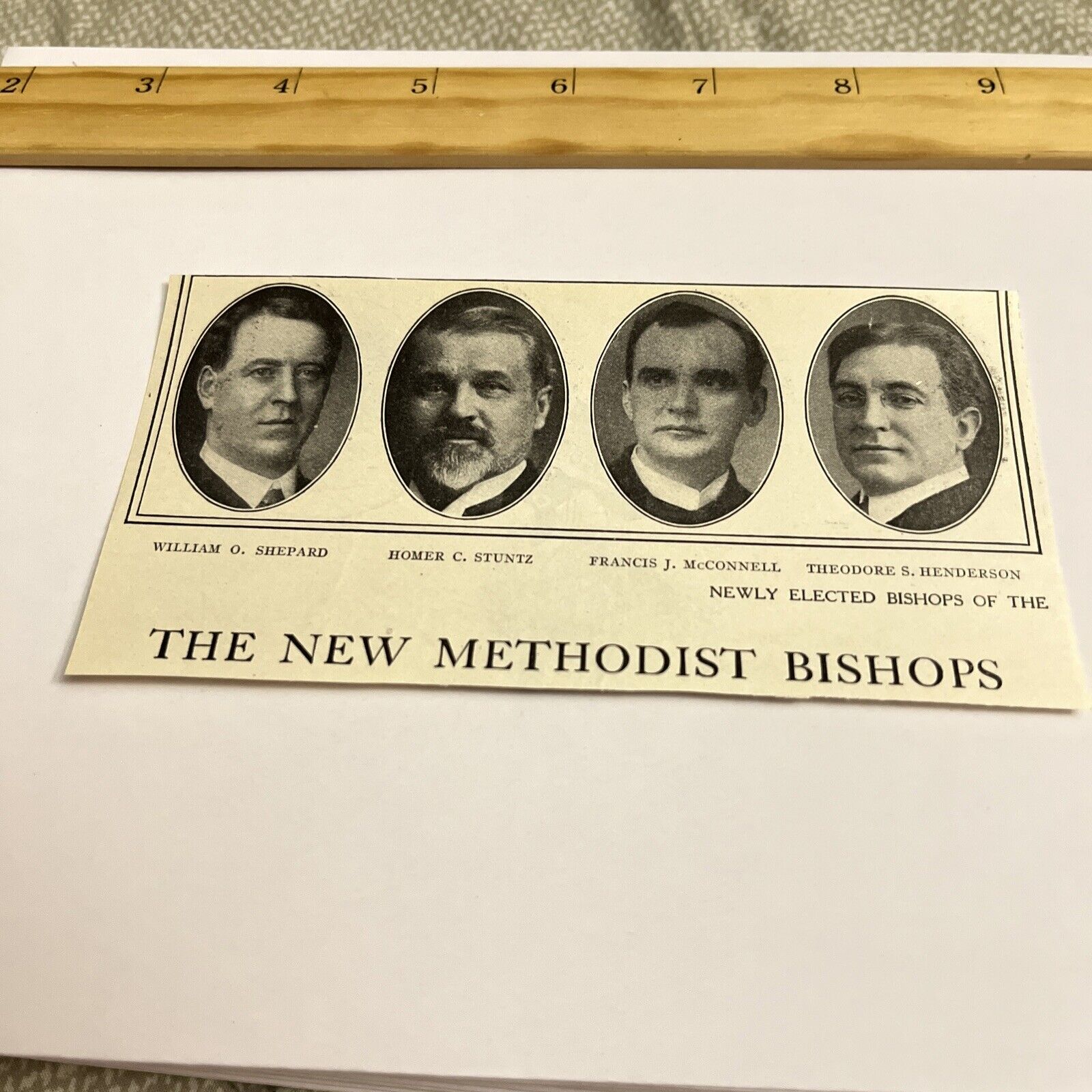 Antique 1912 Clipping: New Methodist Bishops - Homer Stuntz Theodore Henderson