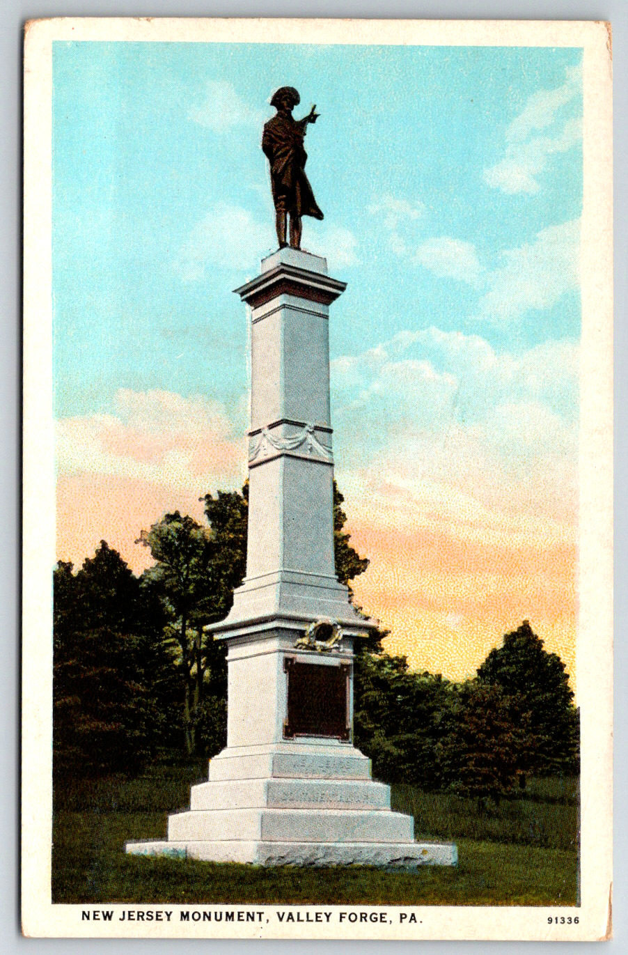 c1920s New Jersey Monument Valley Forge PA Antique Postcard