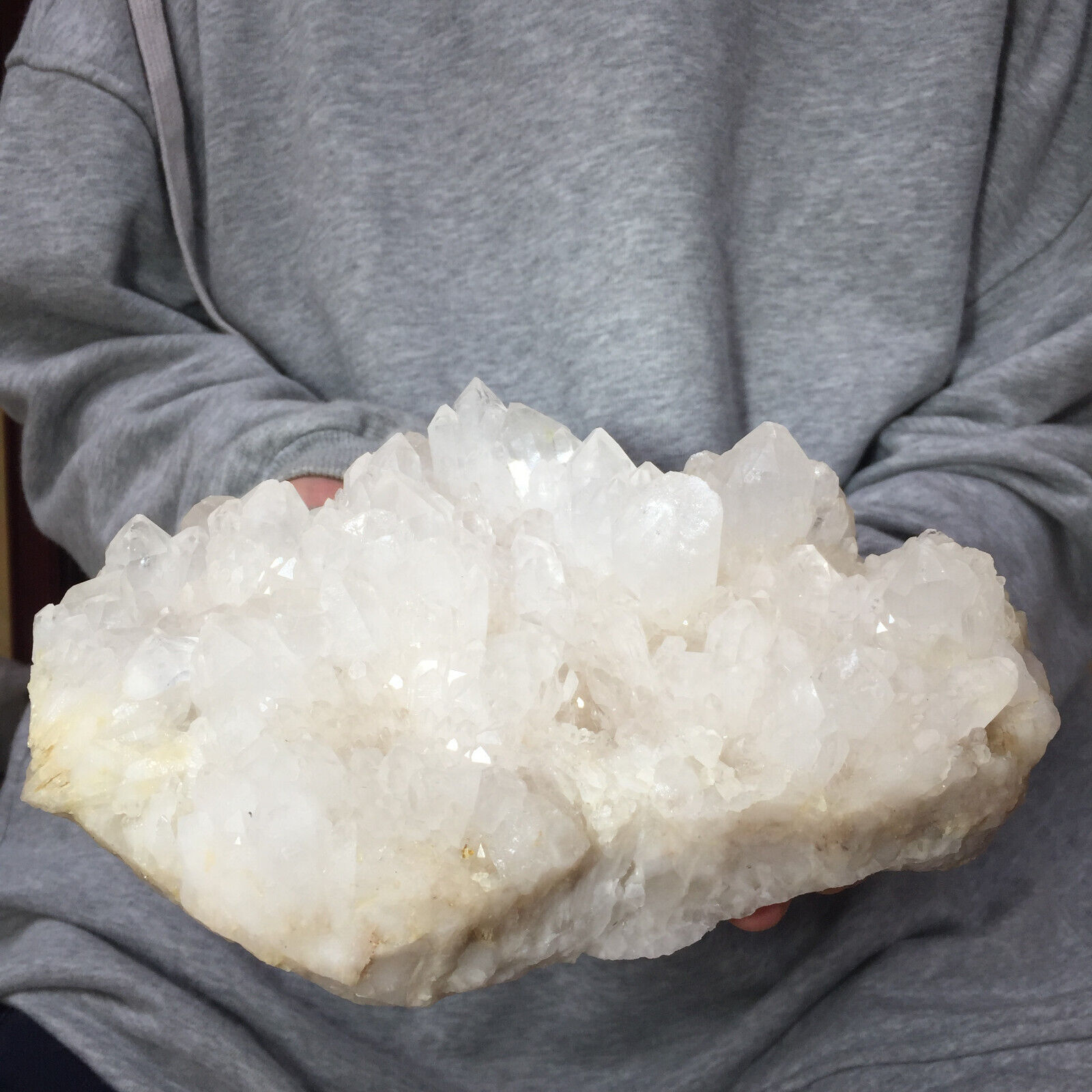 5.43lb Natural White Quartz Crystal Cluster Healing Rough Mineral Specimen