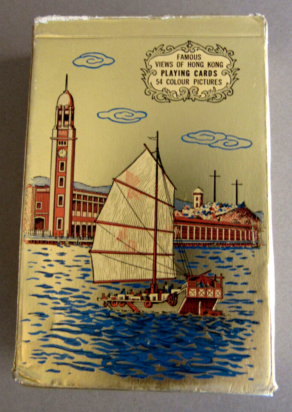 Vintage \'Famous Views of Hong Kong\' Playing Cards #505 - 54 Plastic Coated Cards