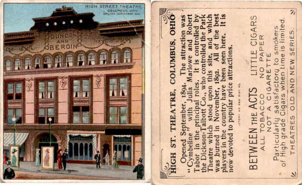 T108 Between The Acts, Theatres, 1910, High Street, Columbus Ohio