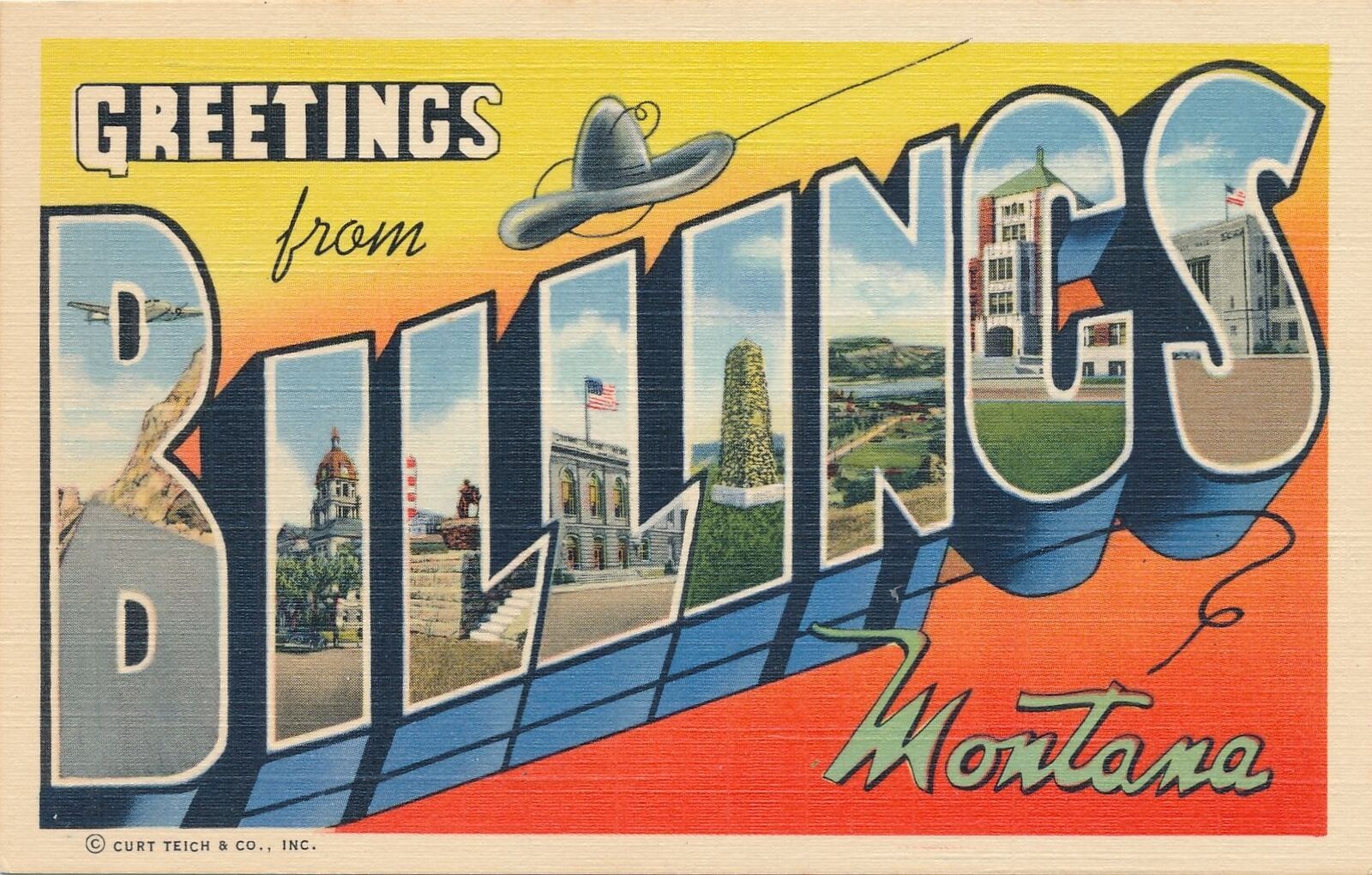 BILLINGS MT - Greetings From Billings Postcard
