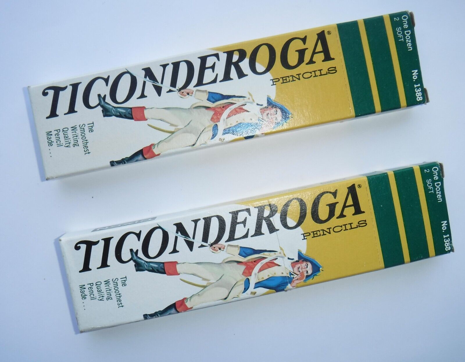 Vintage Dixon Ticonderoga #2 Soft Pencils Box 1388 Two Dozen Vtg