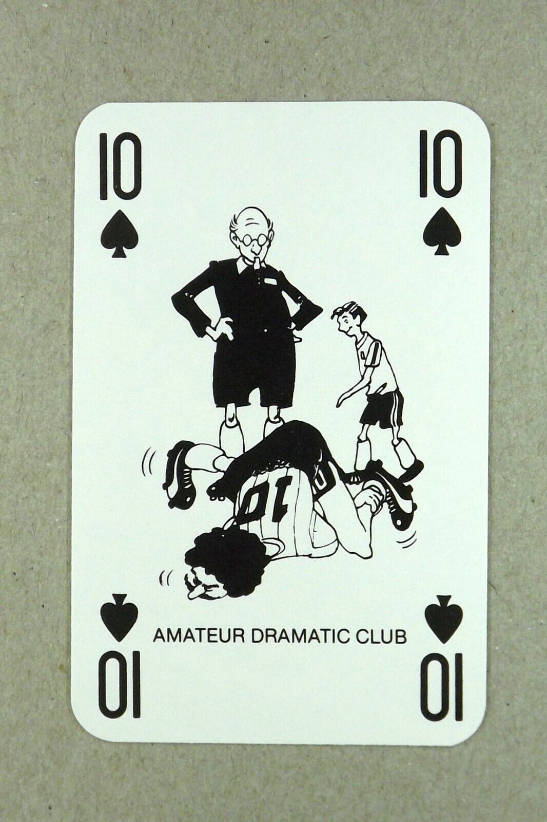 1 x playing card C&C Club Soft Drinks - Amateur dramatic club - 10 of Spades