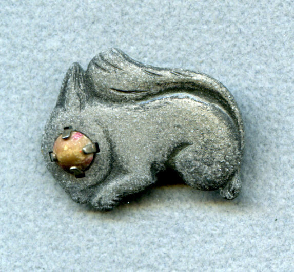 Germany 1930s Winterhilfswerk ? WHW Squirrel zinc pin approximately 22 x 28 mm