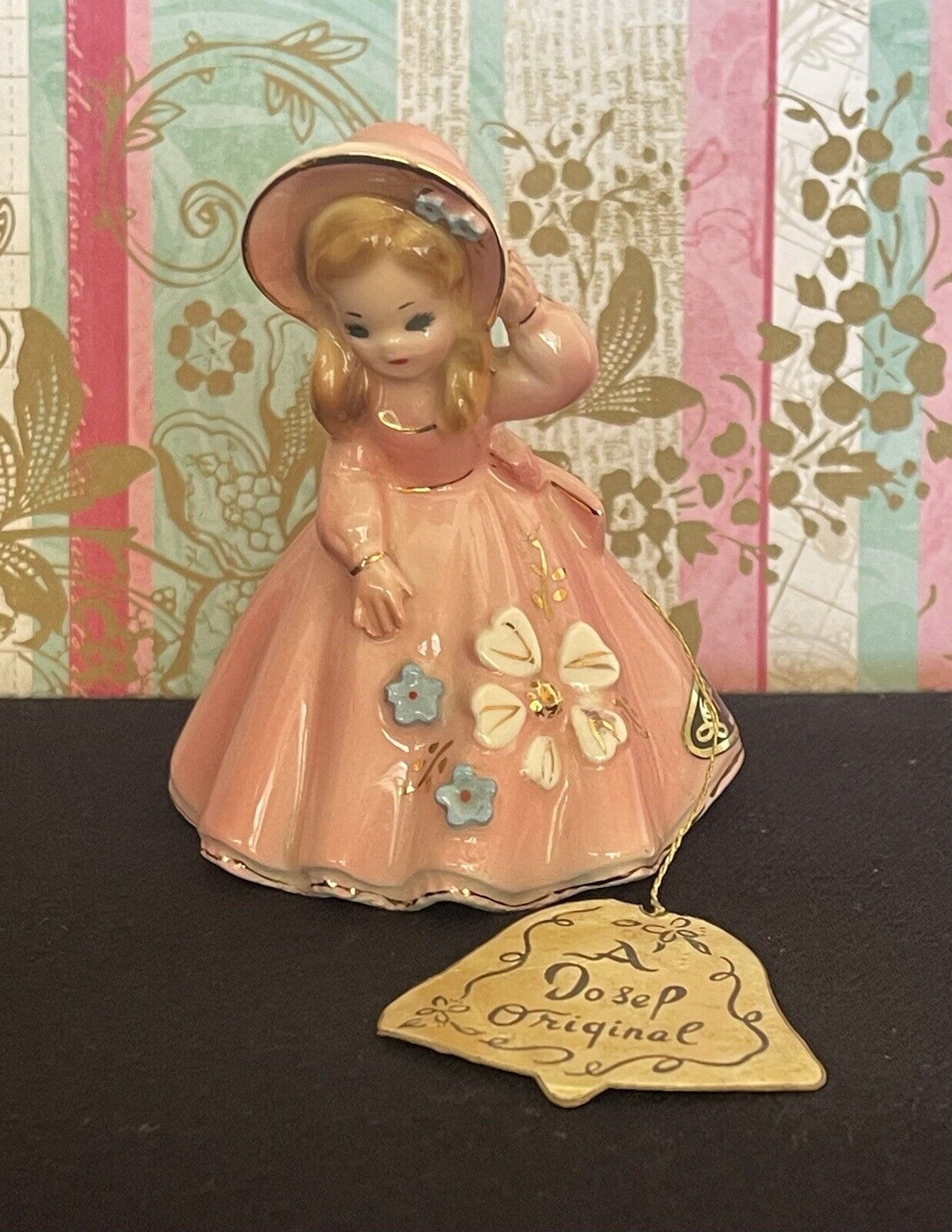 Vintage Josef Originals “SOUTHERN BELLE” Figurine Bell With Tag Exc.