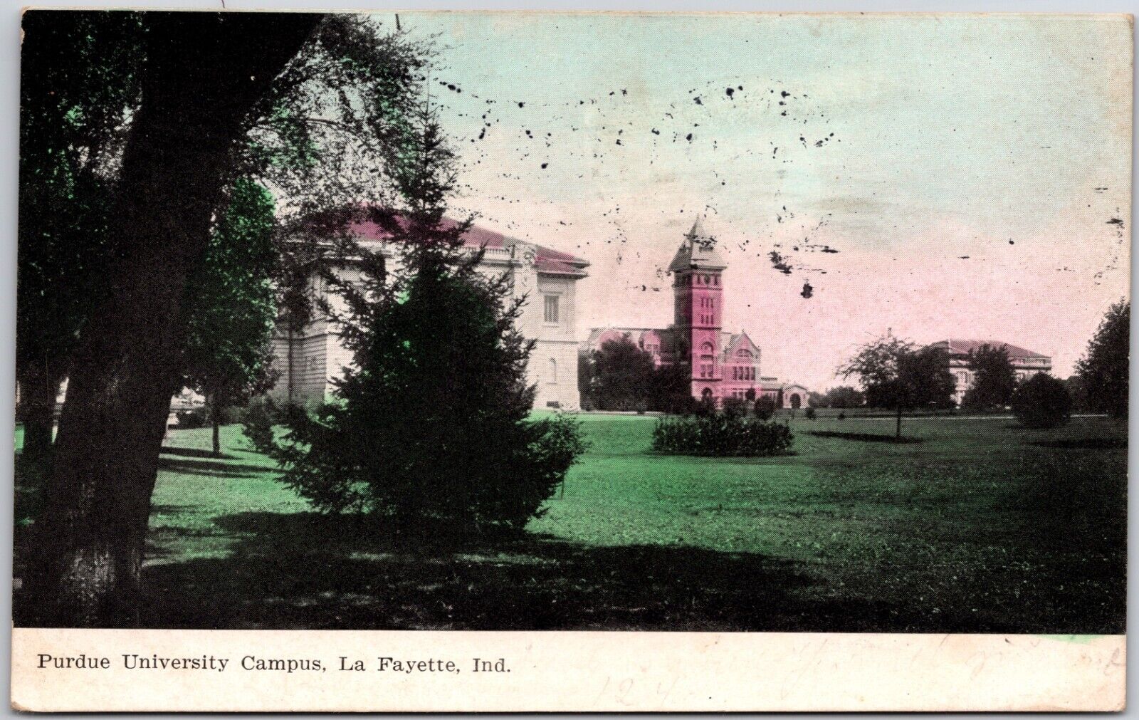 Purdue University Campus Lafayette Indiana DB Postcard 1908 