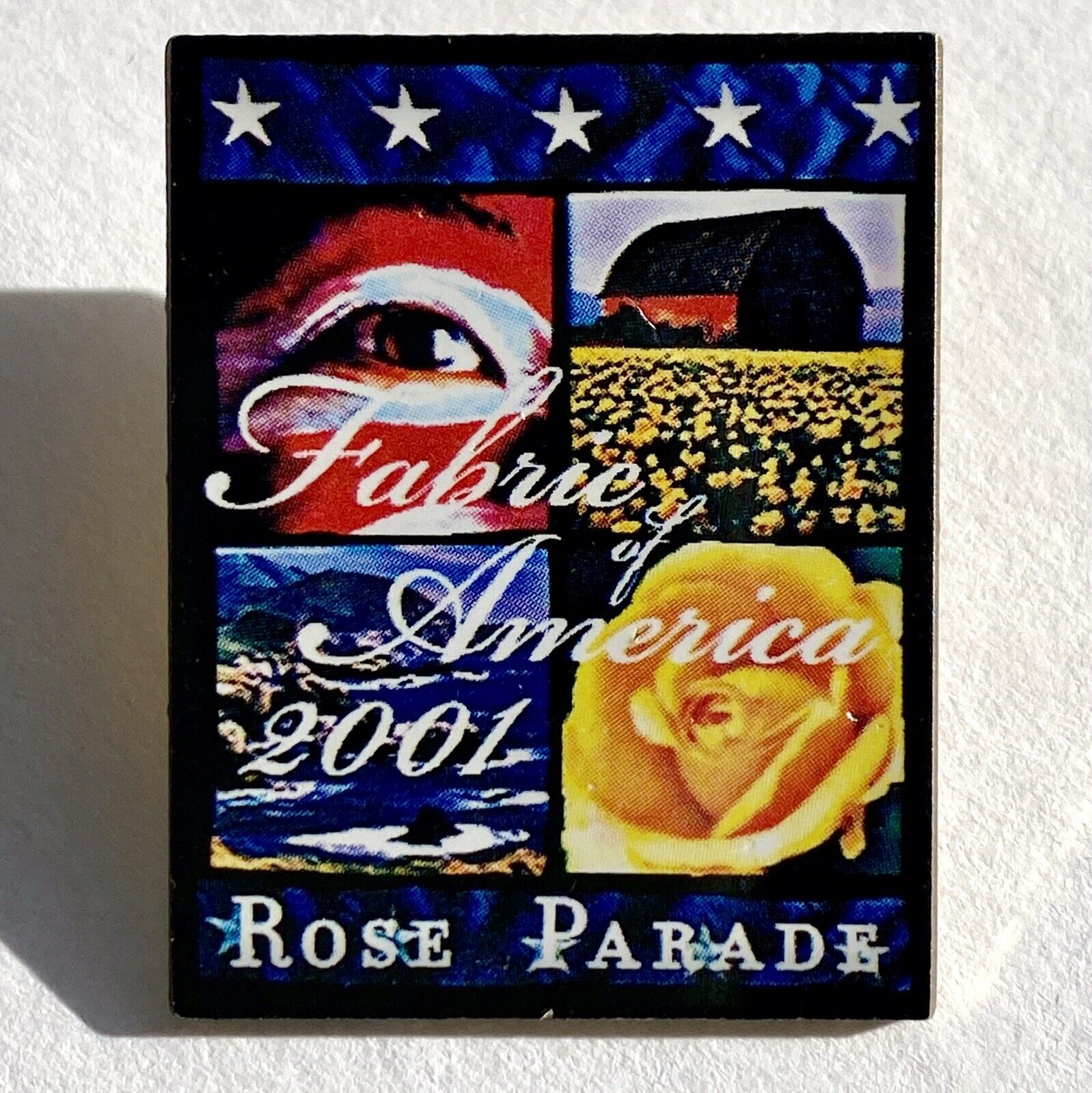 2001 Rose Parade Theme Pin - Fabric of America