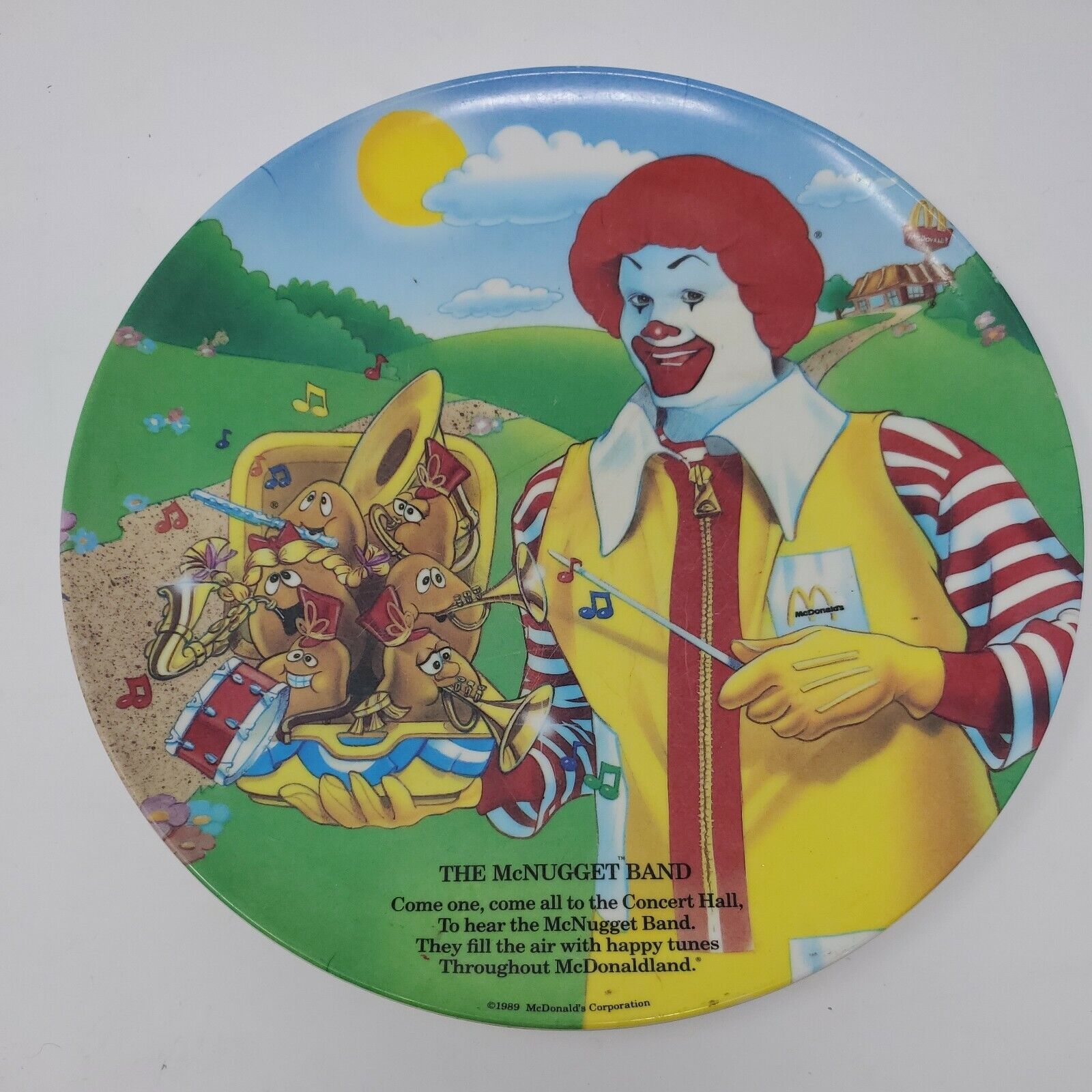 1989 Vintage McDonald\'s The McNugget Band McDonald Melamine Plate 9\