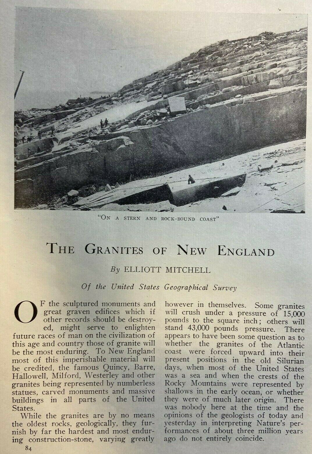 1910 New England Granite Industry 