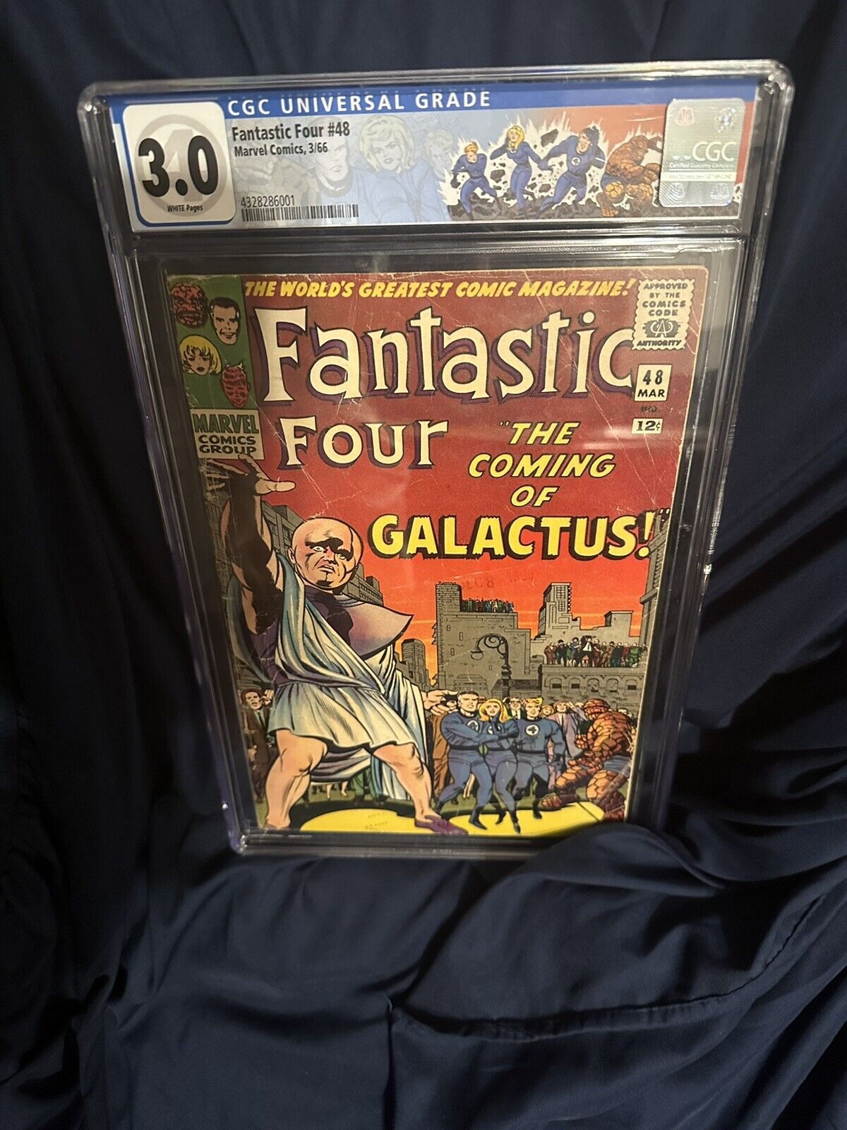 Fantastic Four #48 CGC 3.0  1st Full Galactus Silver Surfer Custom Label W/P.