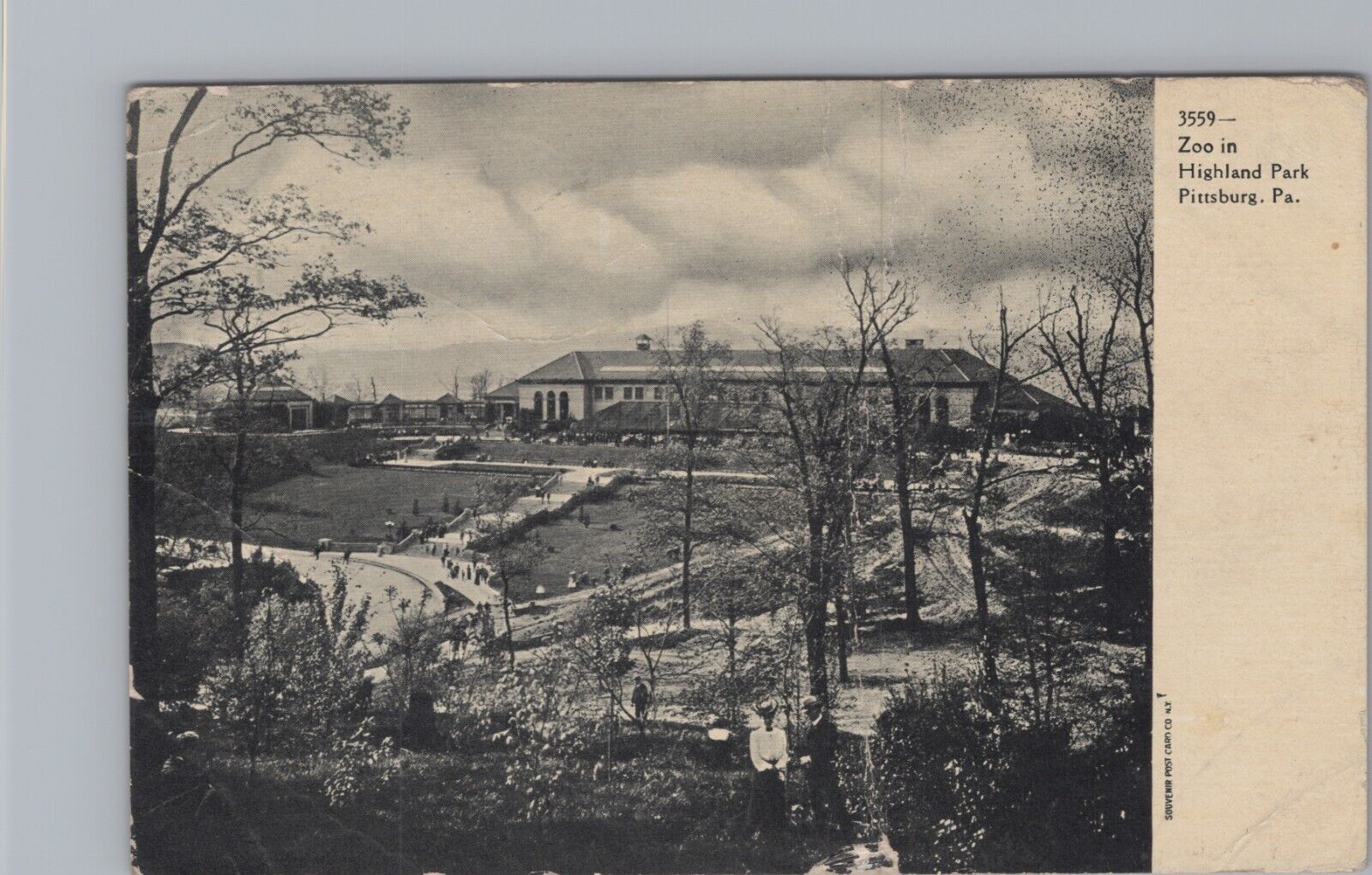 Zoo in Highland Park Pittsburg, Pennsylvania PA 1907 Postcard 7763d3 MR ALE