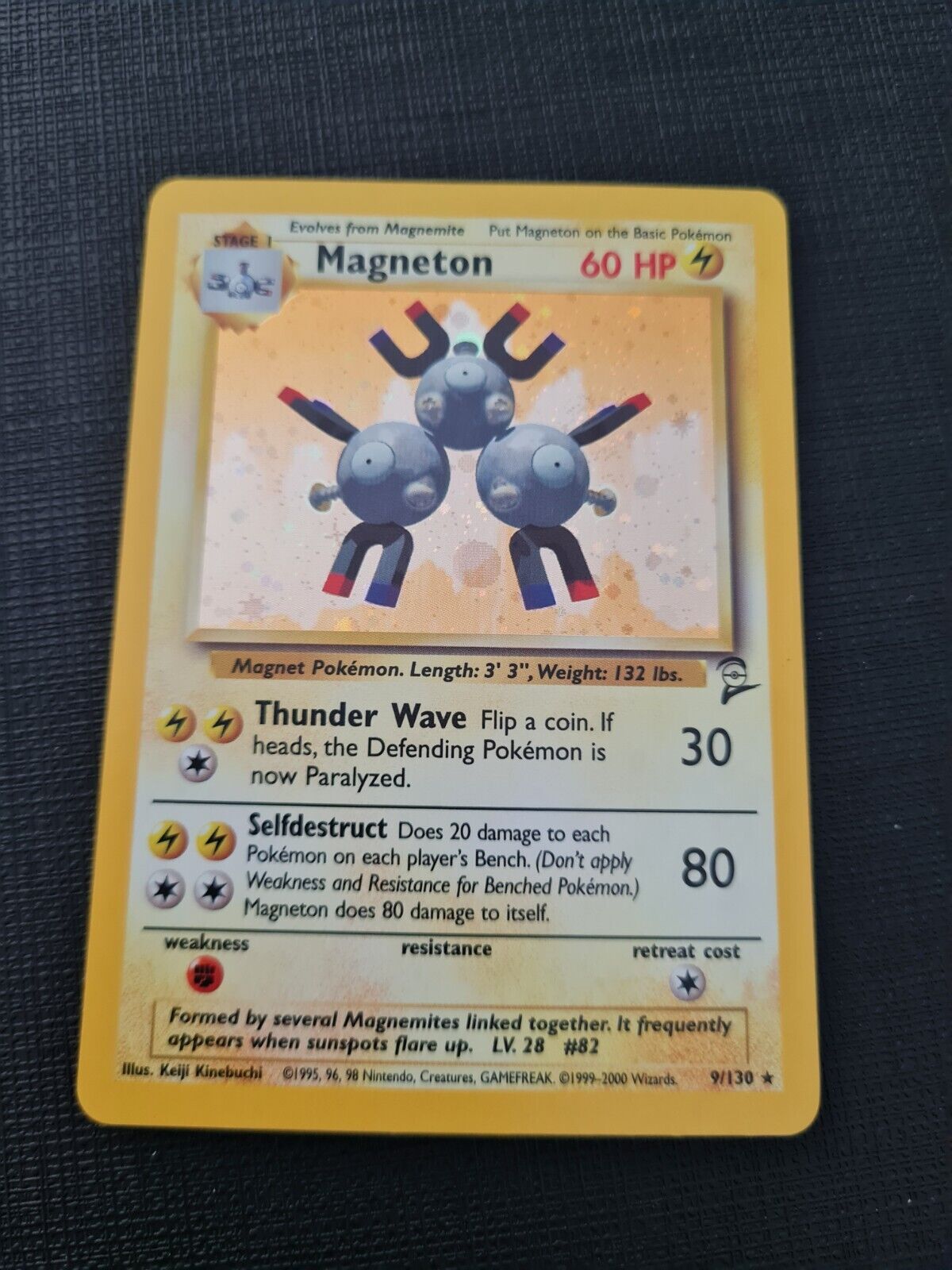 Pokemon Card - Magneton Base Set 2 9/130 Holo Rare WOTC - Excellent 