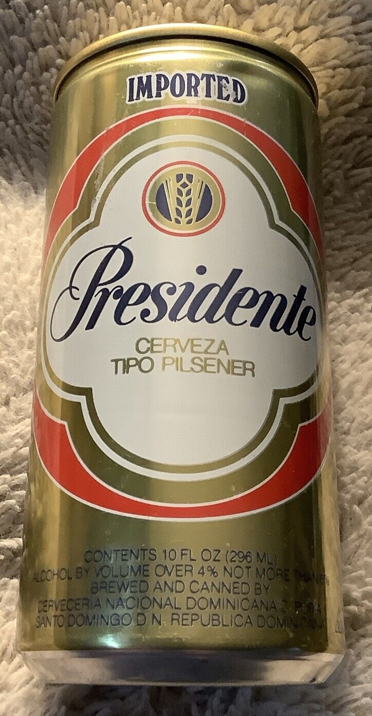 Presidente Cerveza Tipo Pilsener IMPORTED 10 Ounce Dominican Beer Can