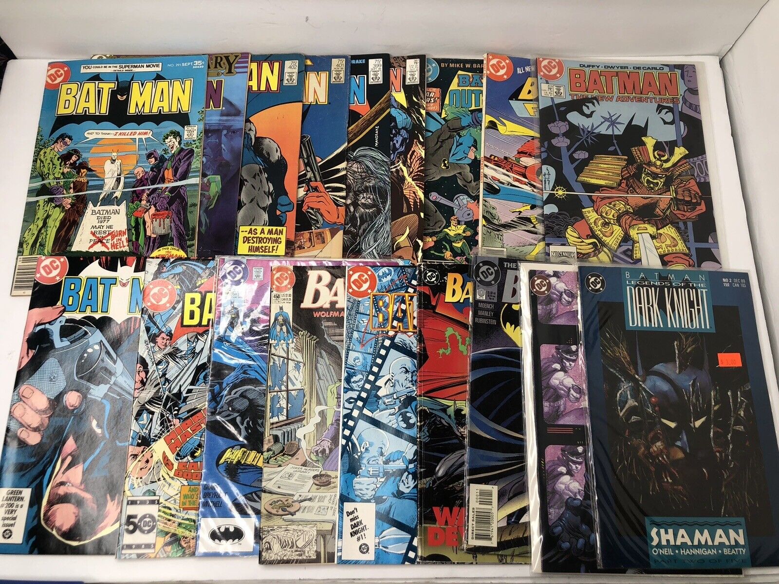 HUGE Miscellaneous Vintage Batman DC Comics Lot Of 18: 1977-1994 UNGRADED
