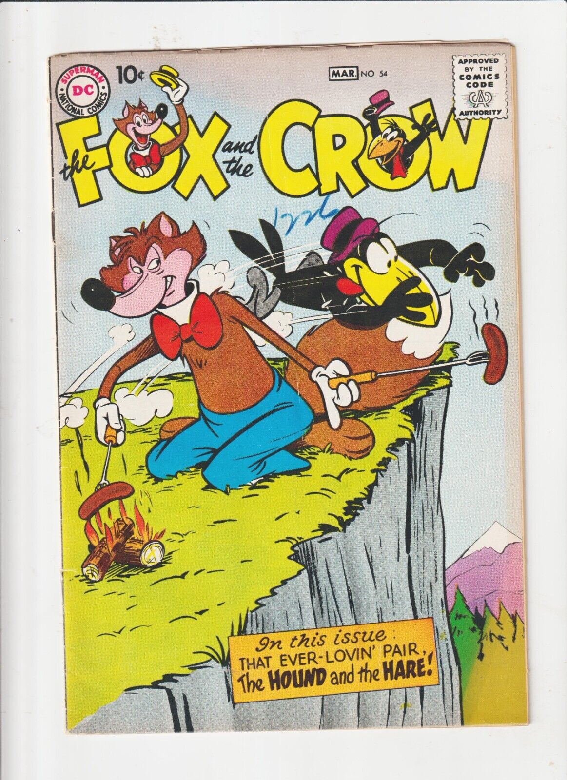 FOX AND CROW 54 DC SILVER AGE HUMOR COMIC  FUNNY ANIMAL 1958 Hound and the Hare