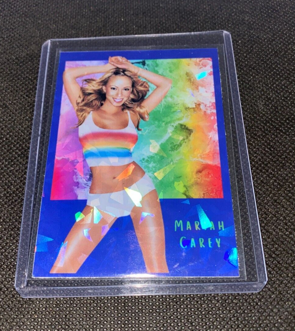 Mariah Carey Sexy Blue Holo Refractor Card in toploader rc